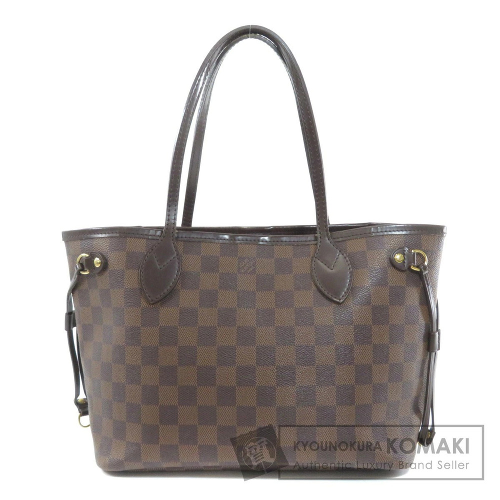 Louis Vuitton Neverfull Damier Ebene Brown Tote Bag Canvas